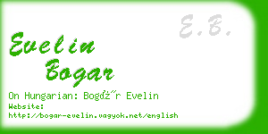 evelin bogar business card